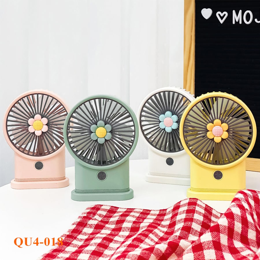 Quạt nhựa mini hoa cúc QU4-018