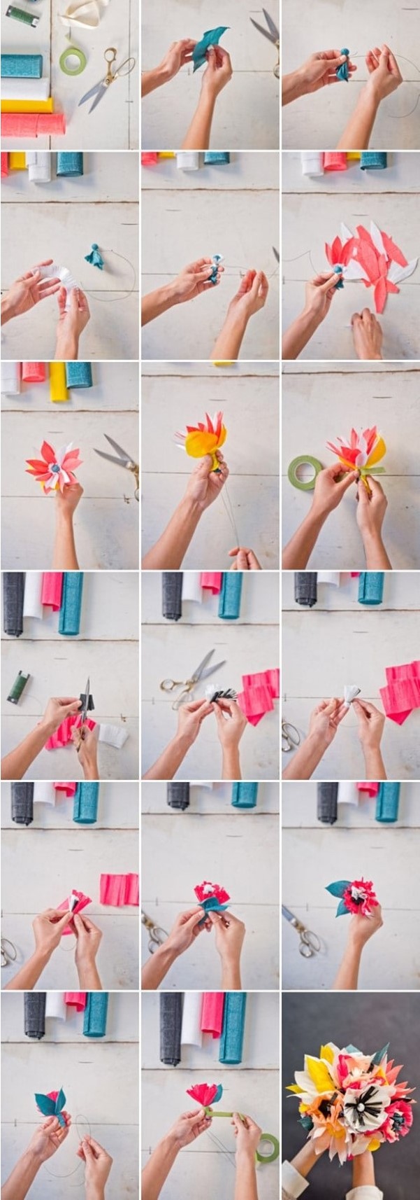 Cách làm hoa giấy handmade