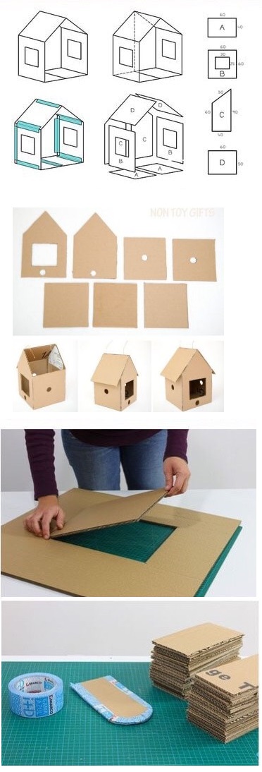 Cách làm nhà giấy handmade